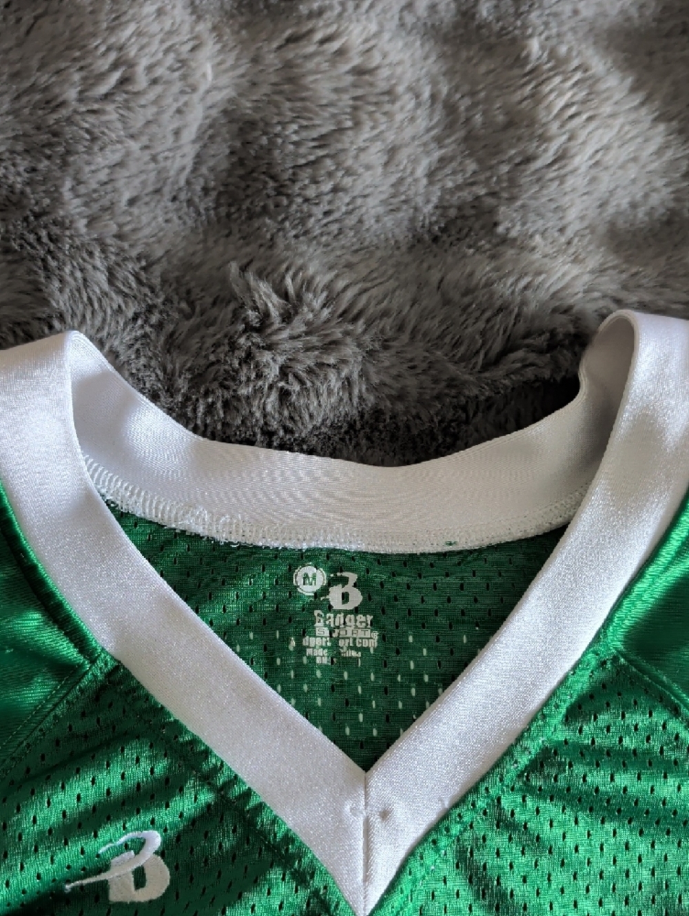 Green "LIONS" Football Jersey with Yellow Numbers - Picture 4 of 5